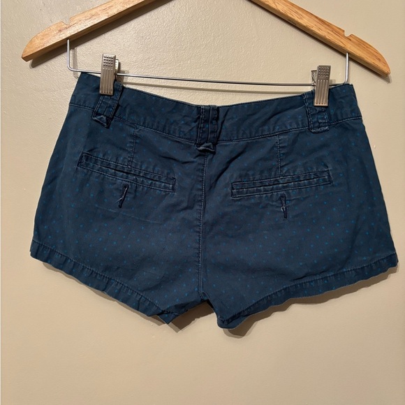 Y2k low rise Navy blue shorts with polka dots - Picture 2 of 7